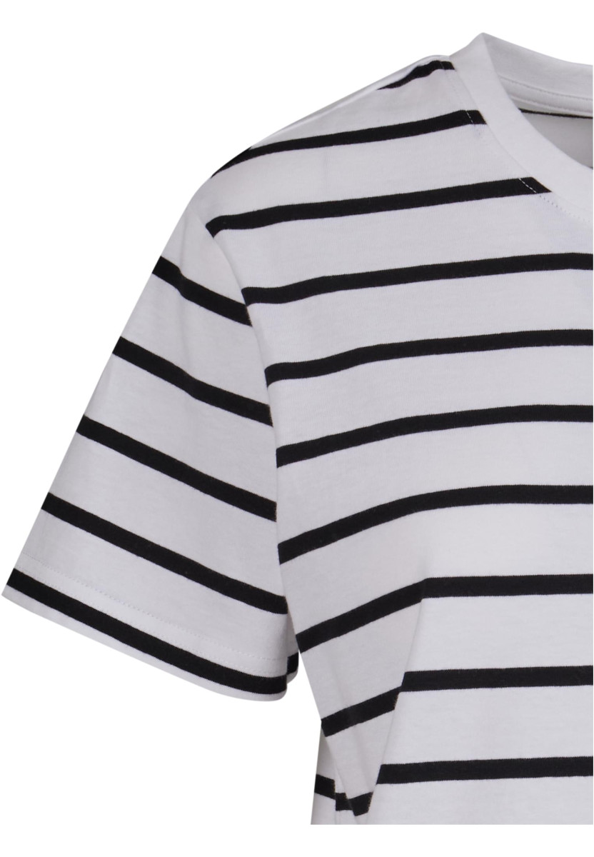 Ladies Striped Boxy Tee