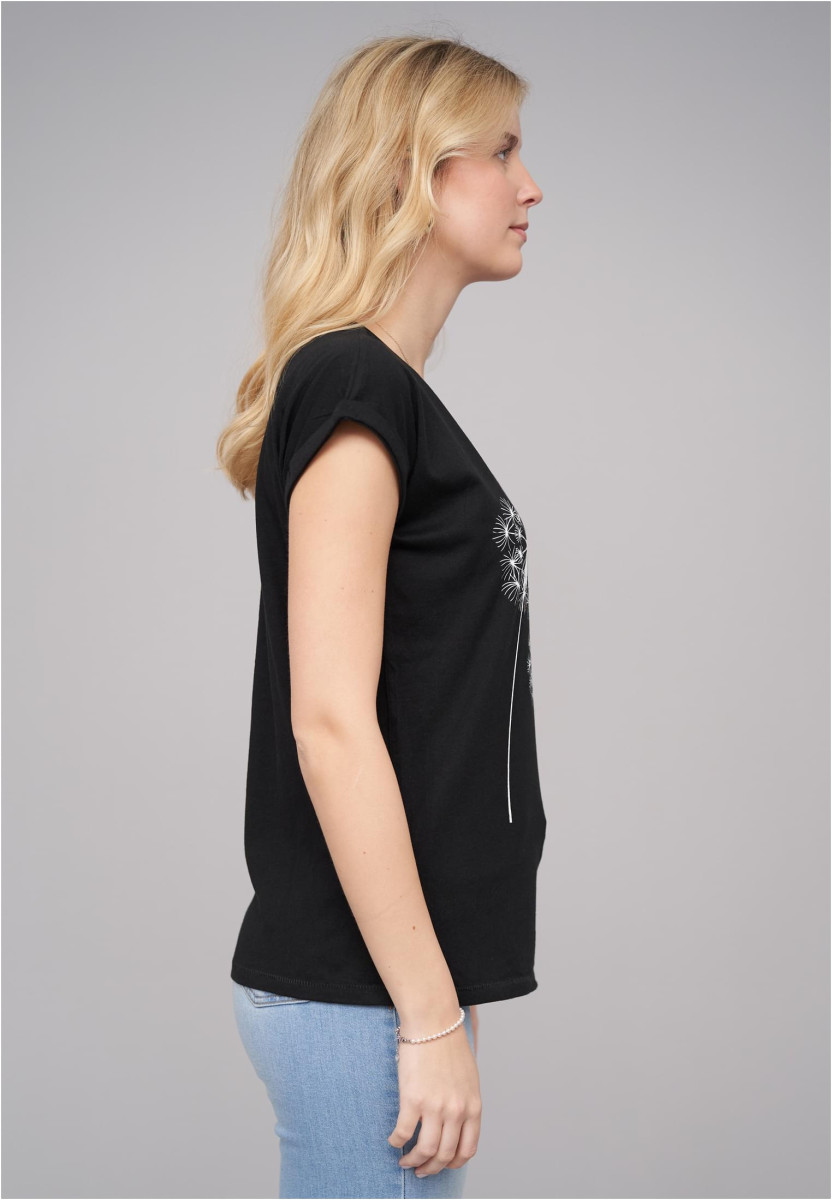 Ladies 77 Pusteblume Black Tee