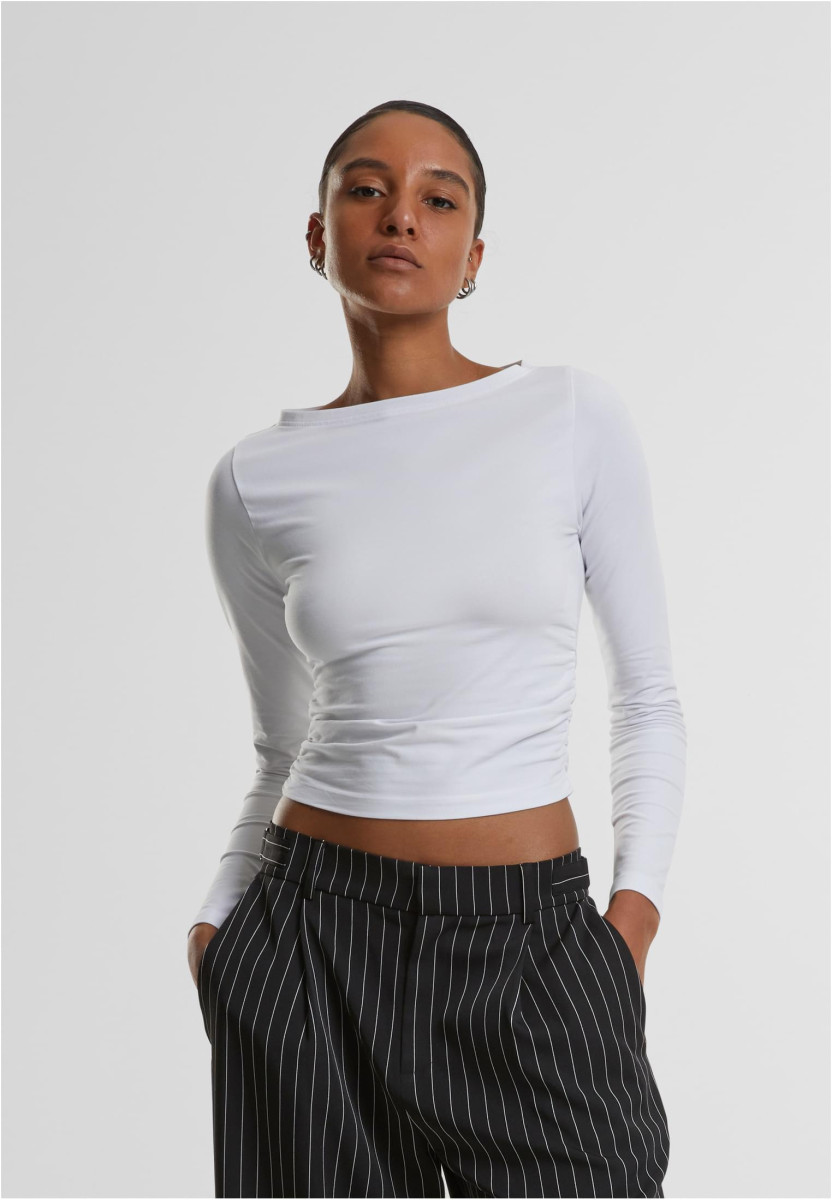 Ladies Ruffled Super Slim Longsleeve 2-Pack