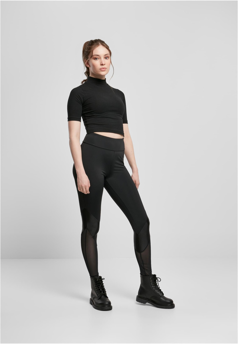 Ladies Highwaist  Mixed Tech Leggings