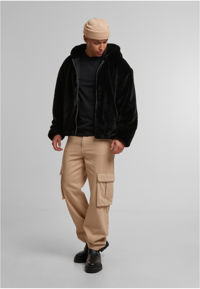 Full Zip Faux Fur Hoodie