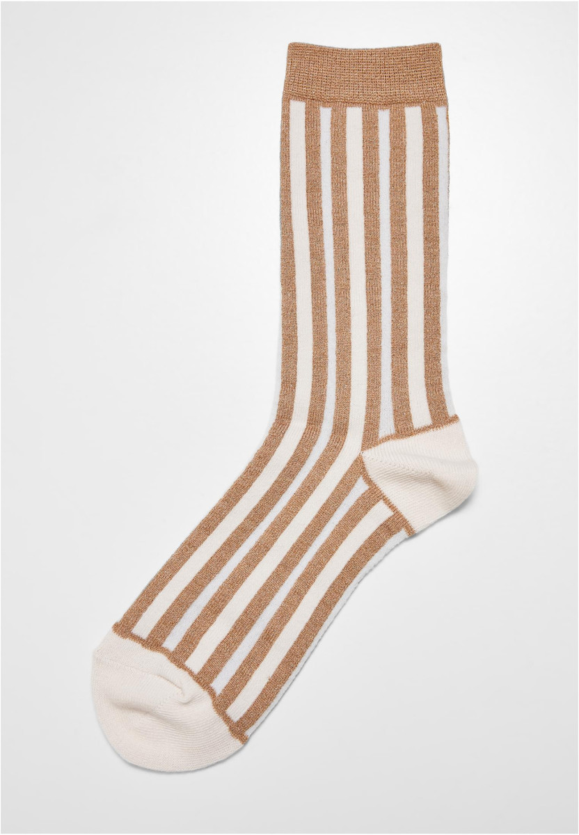 Metallic Effect Stripe Socks 3-Pack