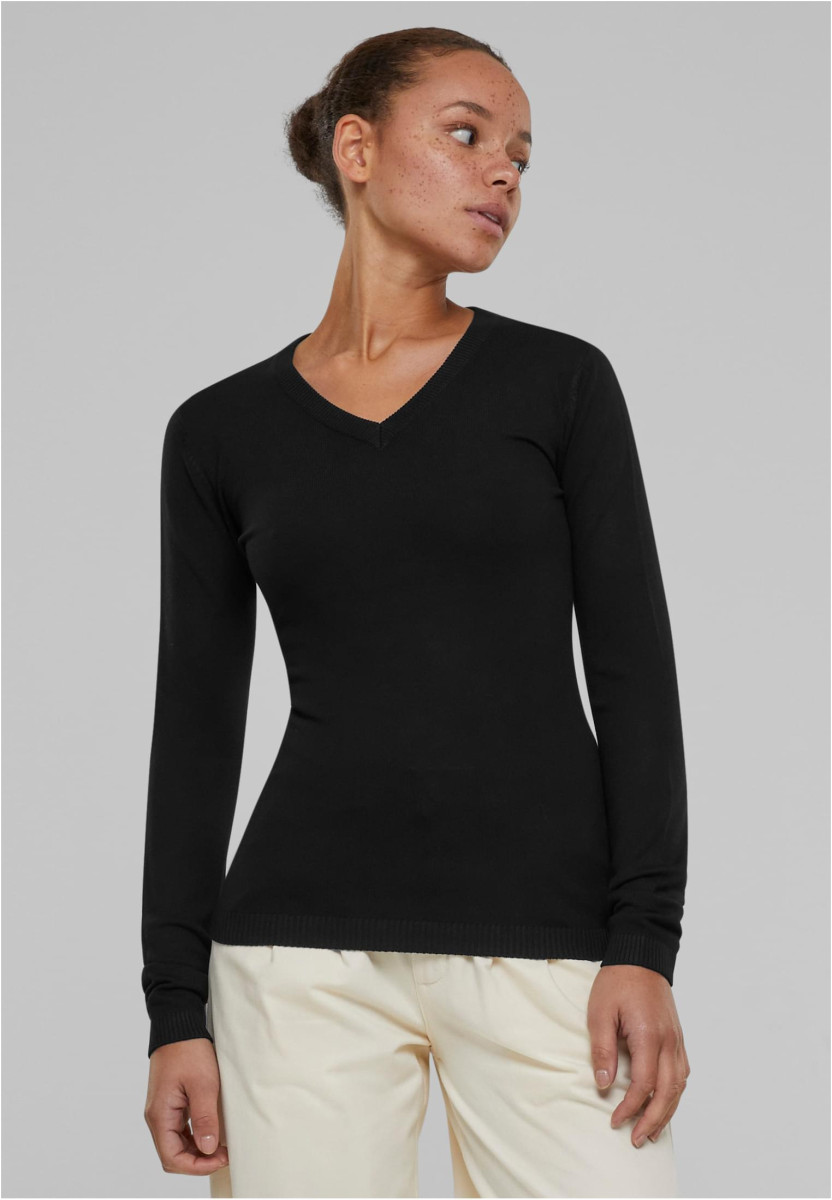 Ladies Knitted V-Neck Sweater