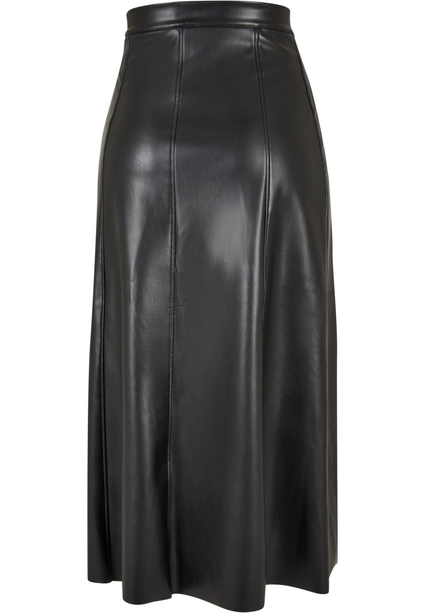 Ladies Synthetic Leather Midi Skirt