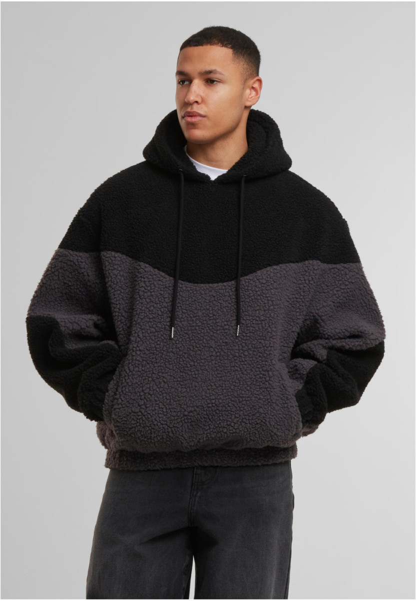 Weavy Colorblock Teddy Hoodie