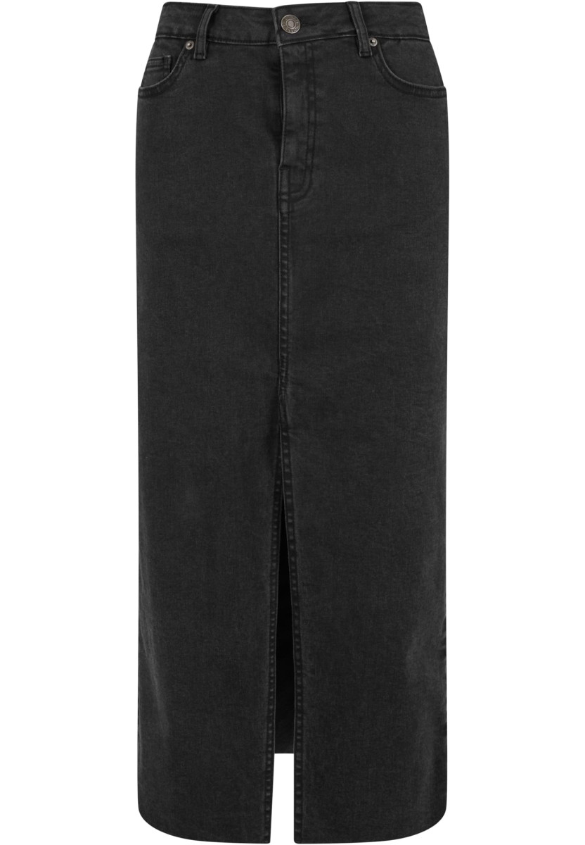 Ladies High Slit Denim Skirt