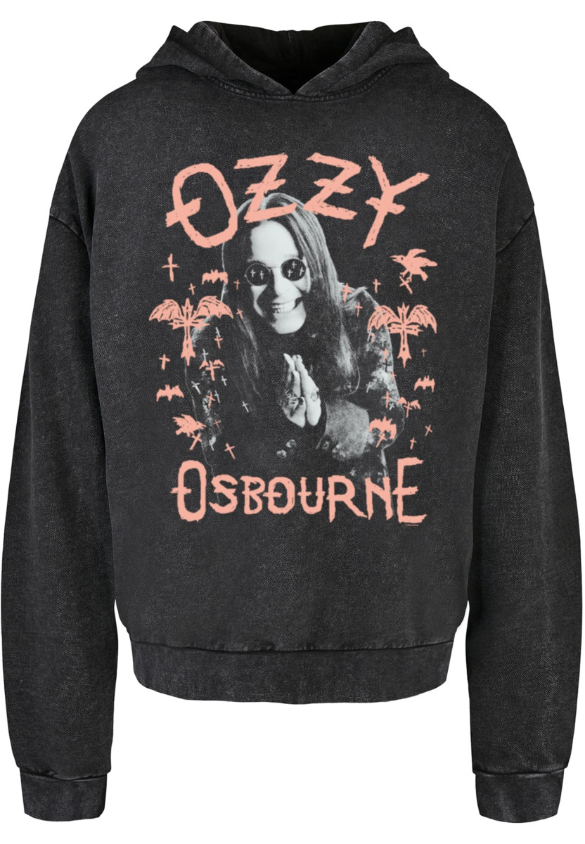 Ozzy Osbourne - Pink Bat Acid Washed Oversize Hoody