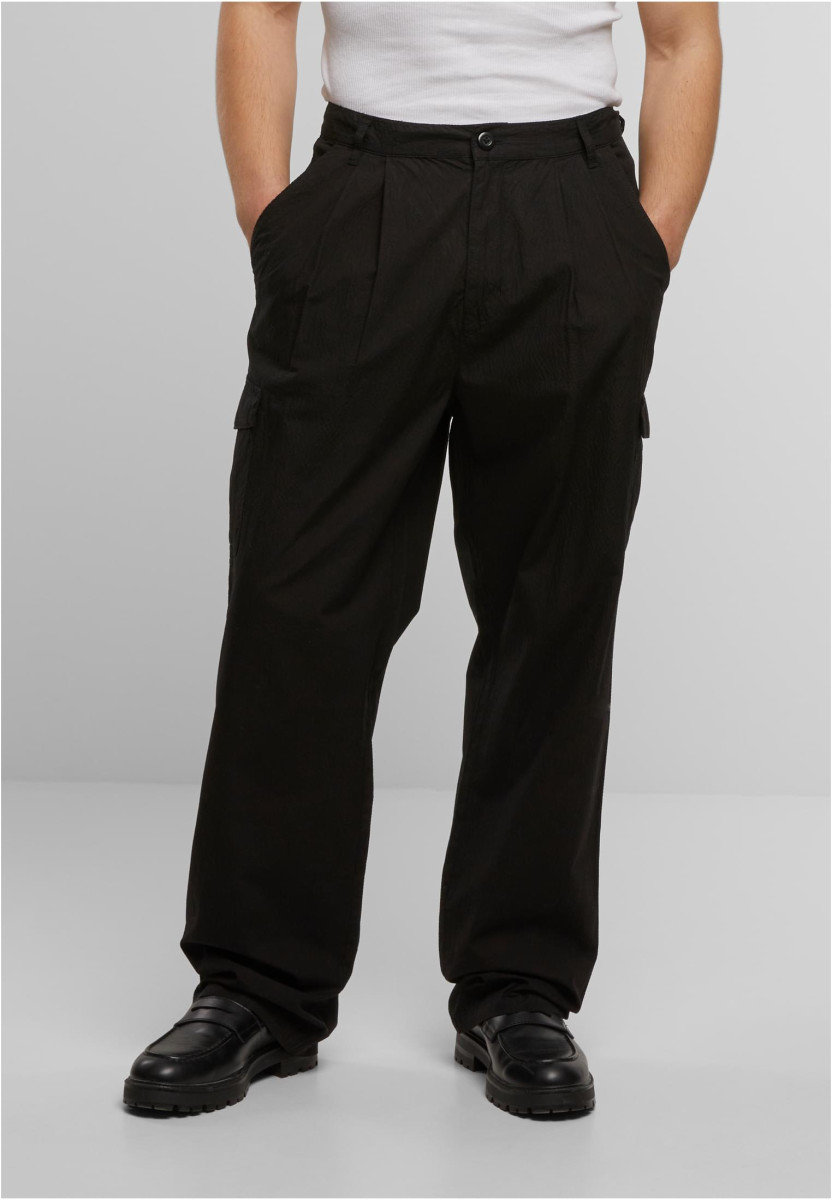 Wide Pleated Cargo Pants
