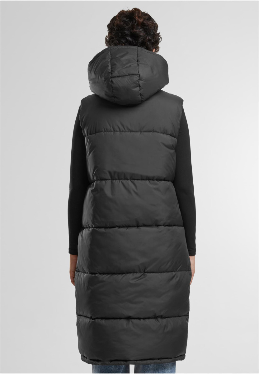 Ladies Long Hooded Puffer Vest