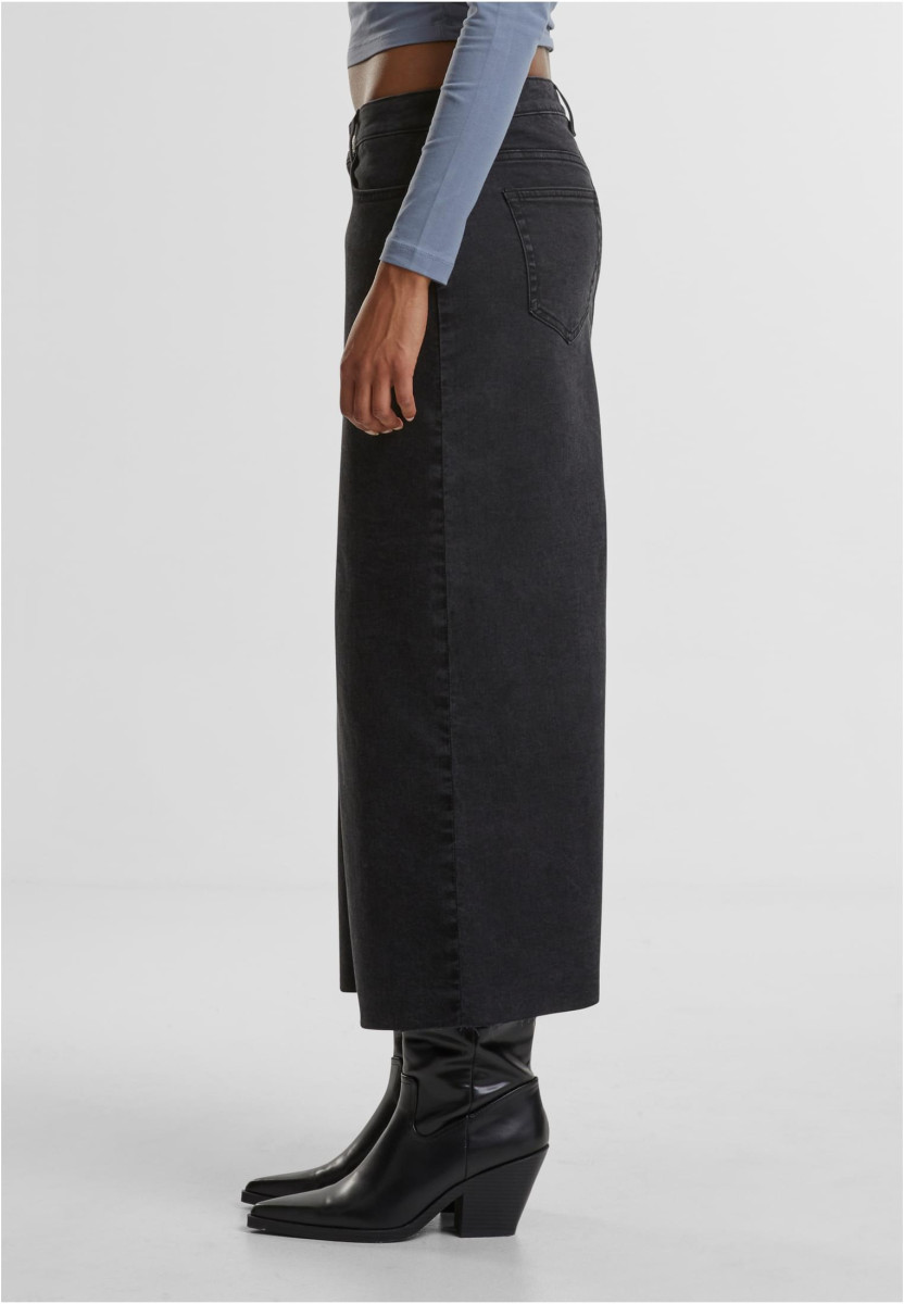 Ladies High Slit Denim Skirt