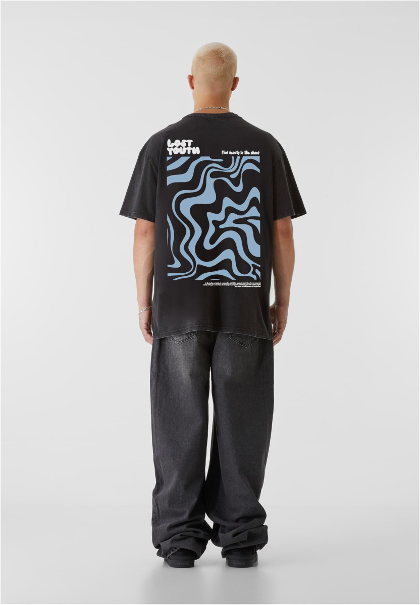 LY ACID WASHED TEE - BEAUTIFUL CHAOS BLUE