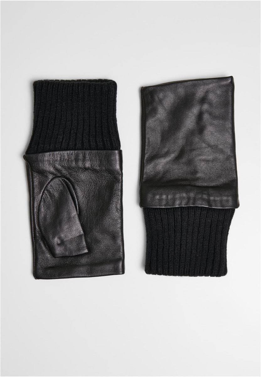 Half Finger Synthetic Leather Gloves