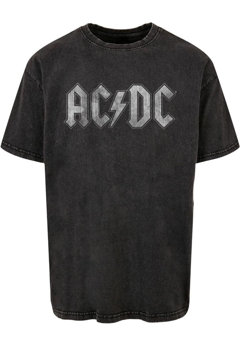 ACDC - Logo Acid Washed Oversize Tee