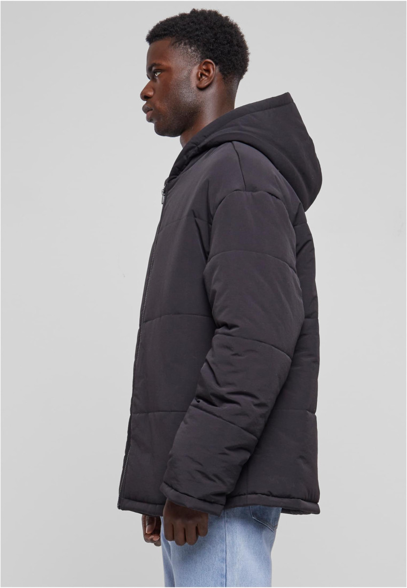 Hooded Block Puffer Jacket