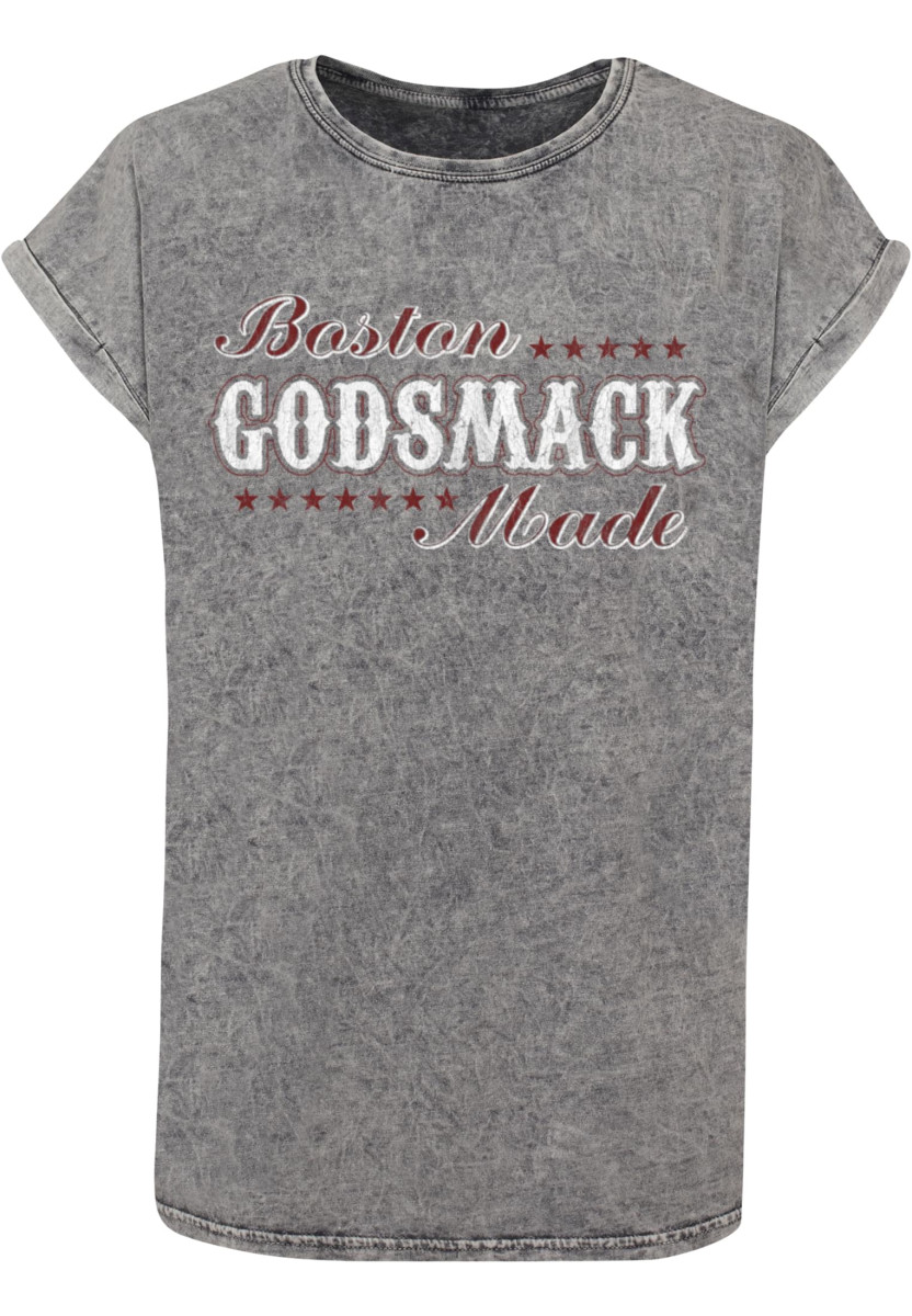 Ladies Godsmack - Boston Made Acid Washed T-Shirt