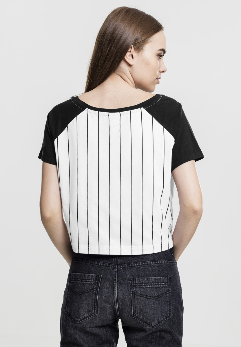 Ladies Cropped Baseball Tee