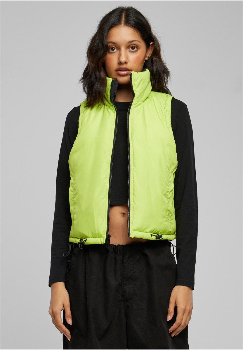 Ladies Reversible Cropped Puffer Vest