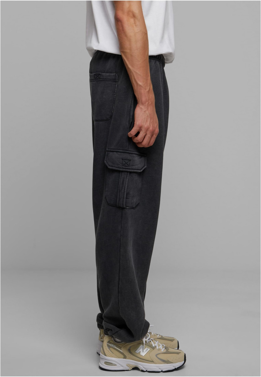 Acid Washed Cargo Sweatpants