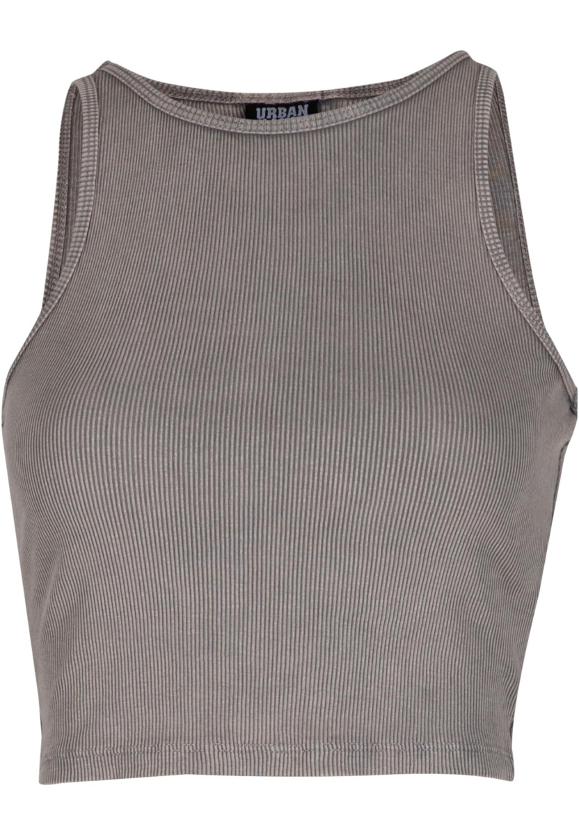 Ladies Washed Rib Jersey Cropped Top 2Pack