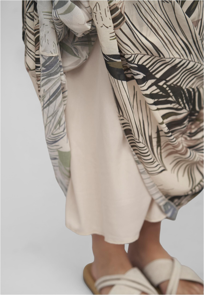 2-Layered Maxi-Dress Tropical Print