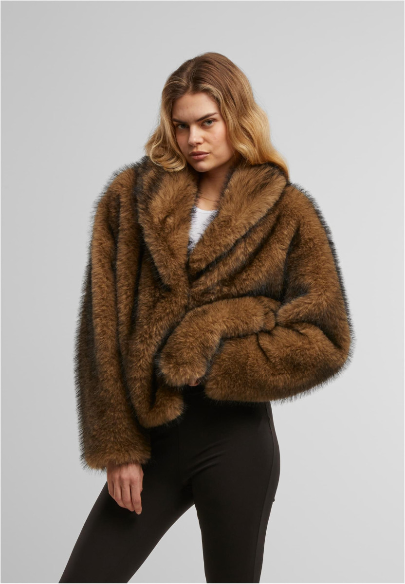 Ladies Short Faux Fur Jacket