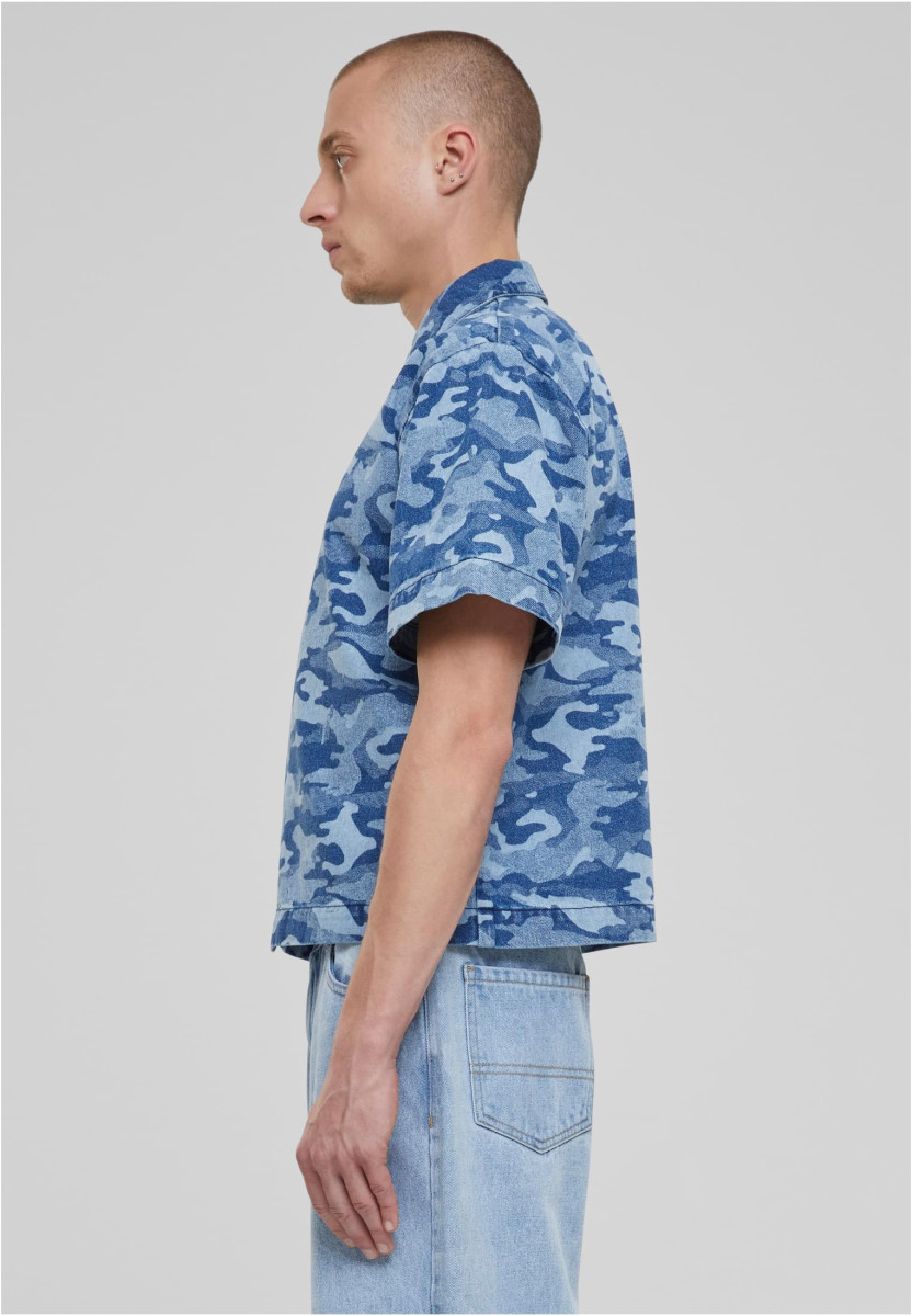 Laser Camo Printed Boxy Shirt