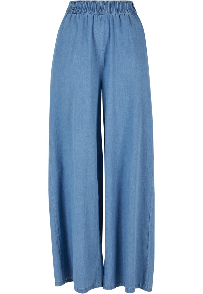 Ladies Light Denim Wide Leg Pants