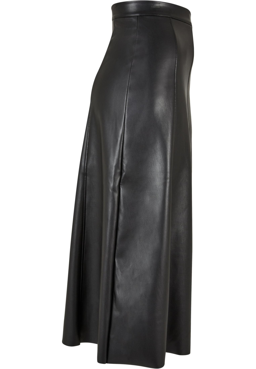 Ladies Synthetic Leather Midi Skirt