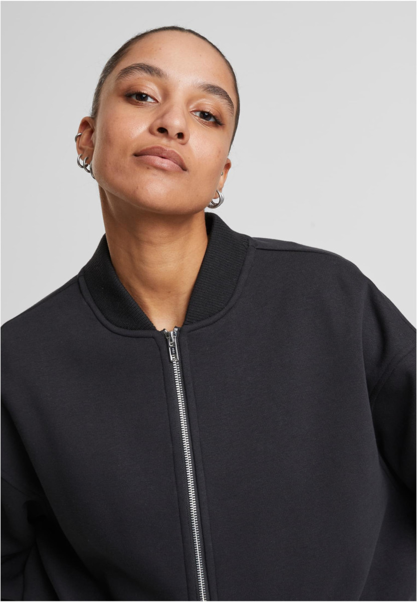 Ladies Short Sweat Zip Jacket