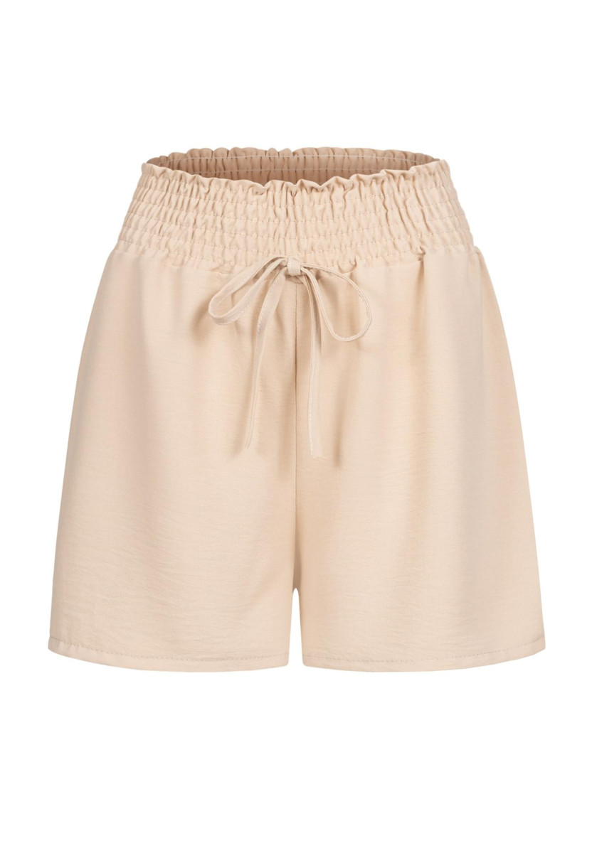 Musselin High Waist Shorts mit Bindedetail