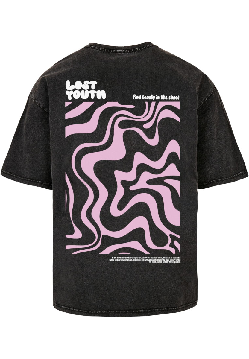 LY ACID WASHED TEE - BEAUTIFUL CHAOS PINK
