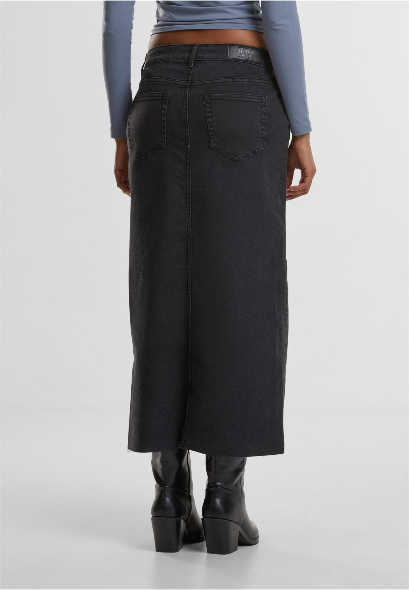 Ladies High Slit Denim Skirt