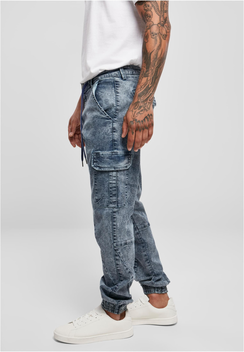 Denim Cargo Jogging Pants