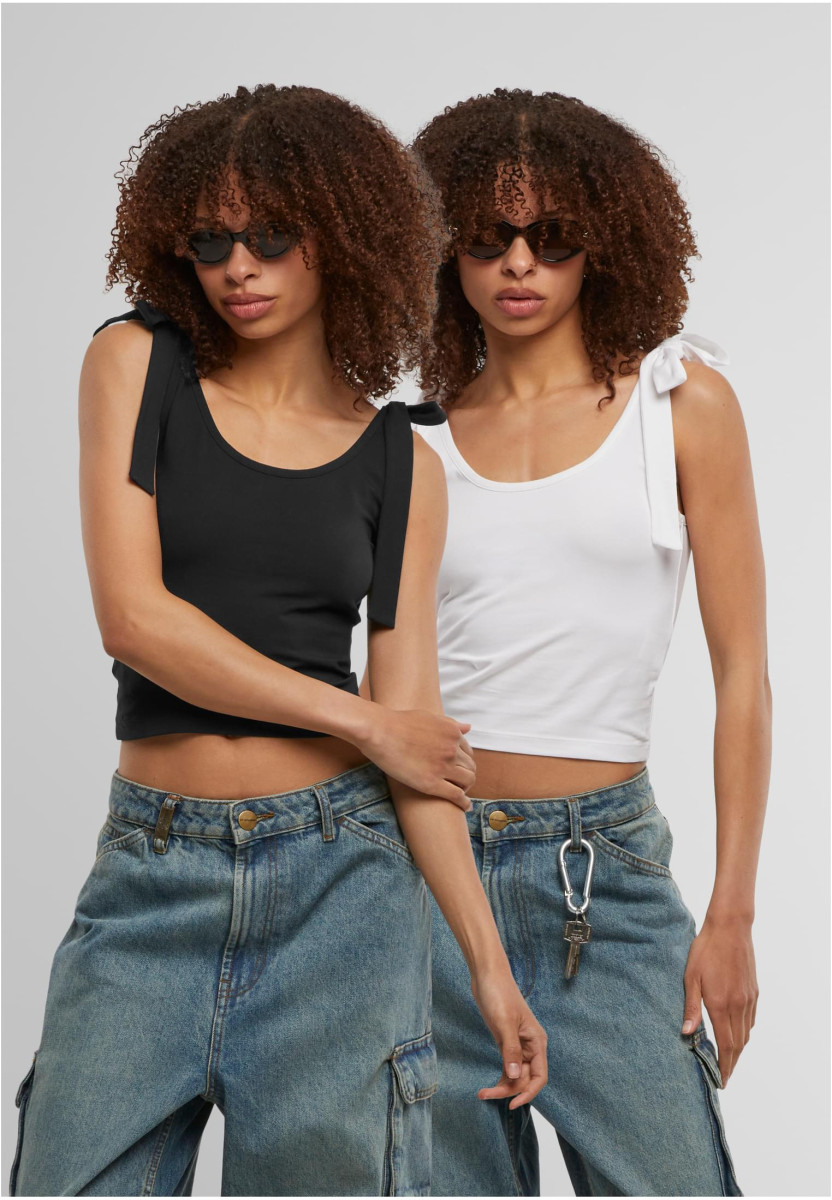 Ladies Tied Basic Jersey Top 2-Pack