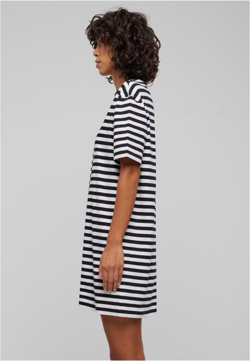 Ladies Oversized Striped Tee Dress