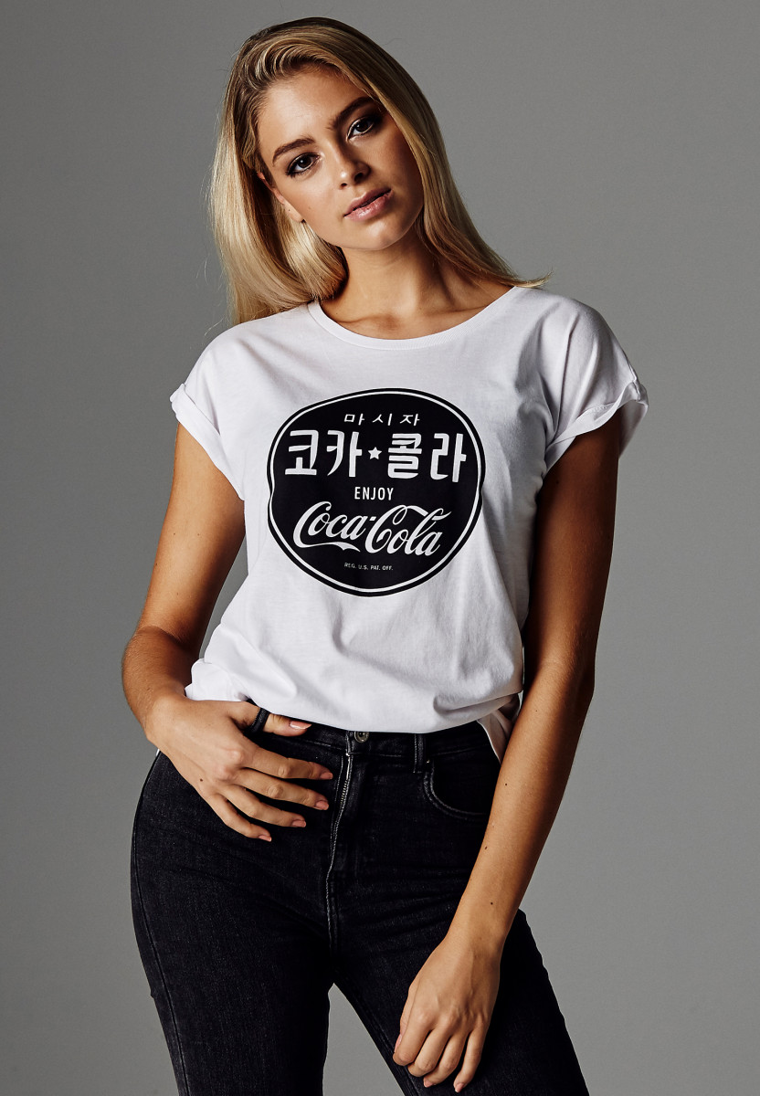 Ladies Coca Cola Korean Black Tee