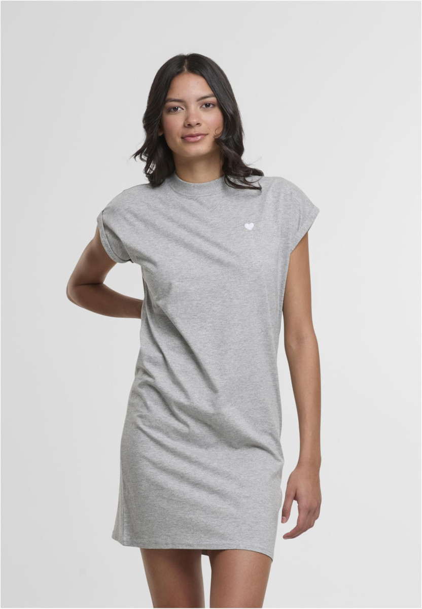 Heart EMB Ladies Turtle Extended Shoulder Dress