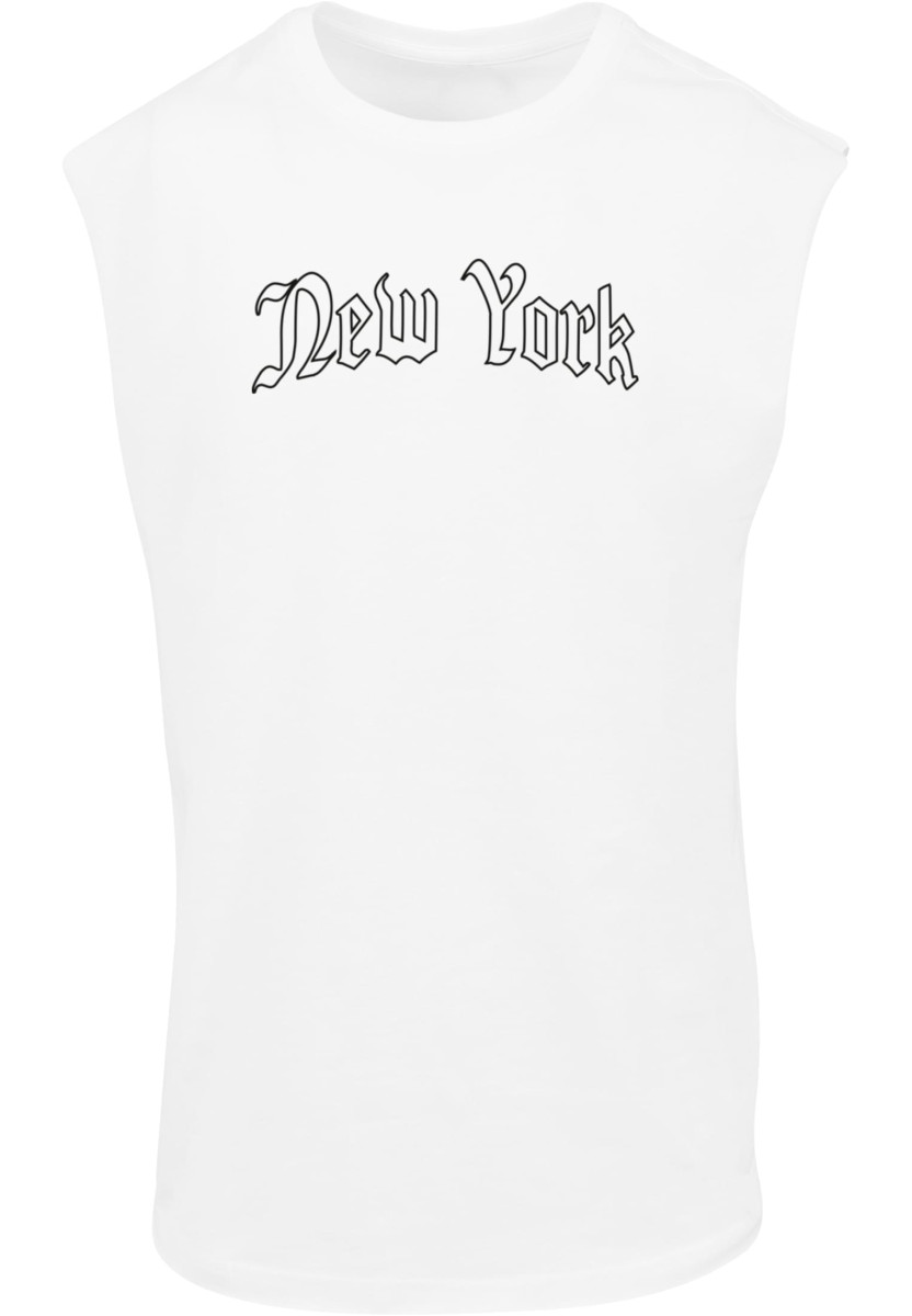 New York Wording Sleeveless Tee