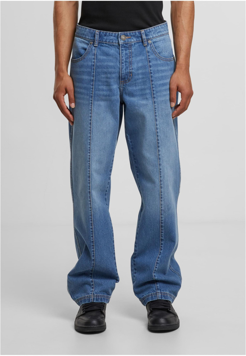 Wide Leg Denim With Dividing Seams