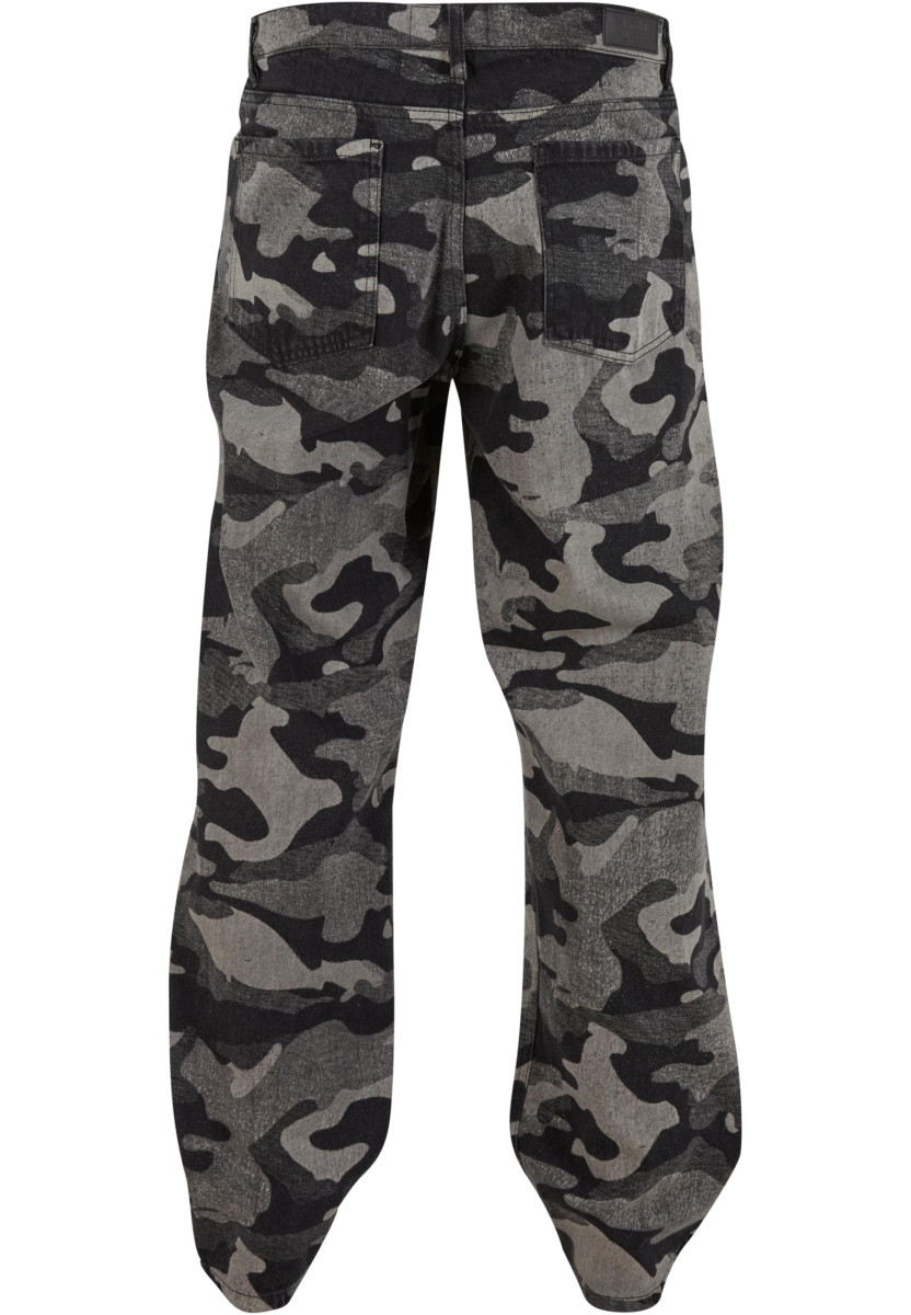 Laser Camo Printed Jeans