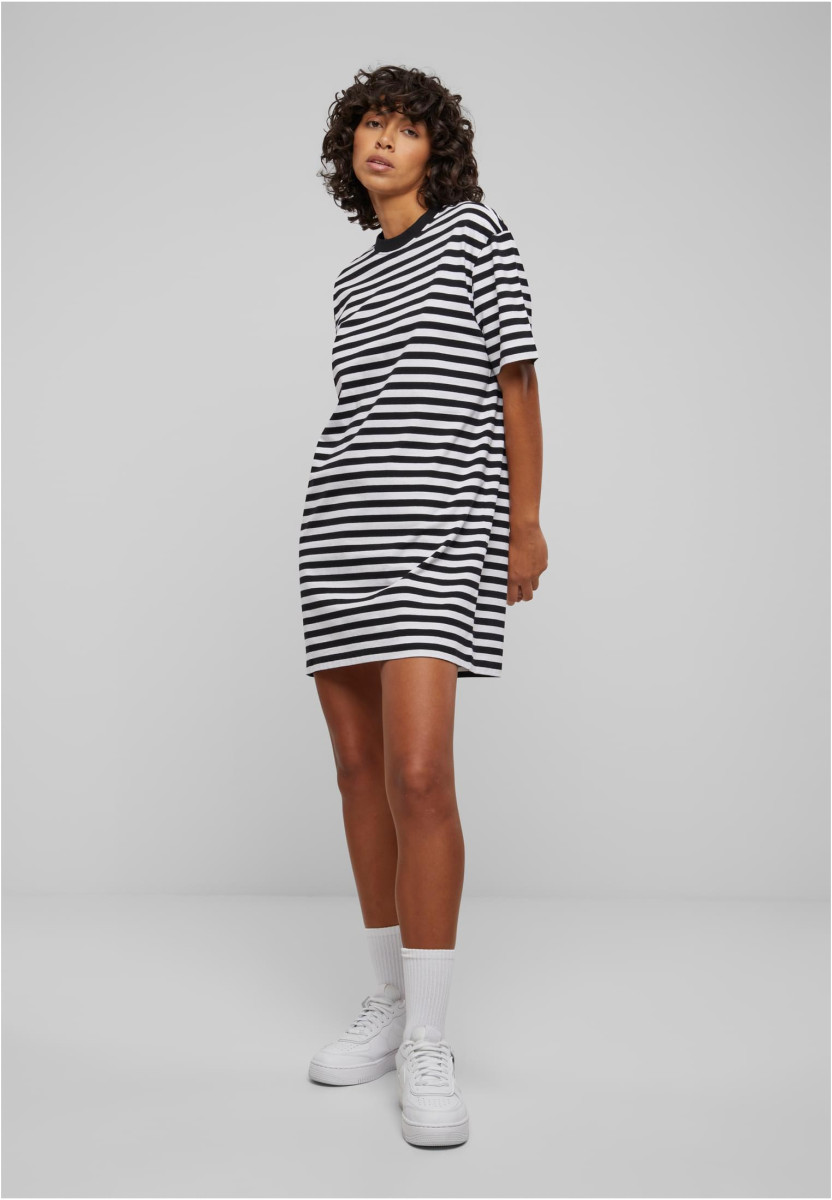 Ladies Oversized Striped Tee Dress