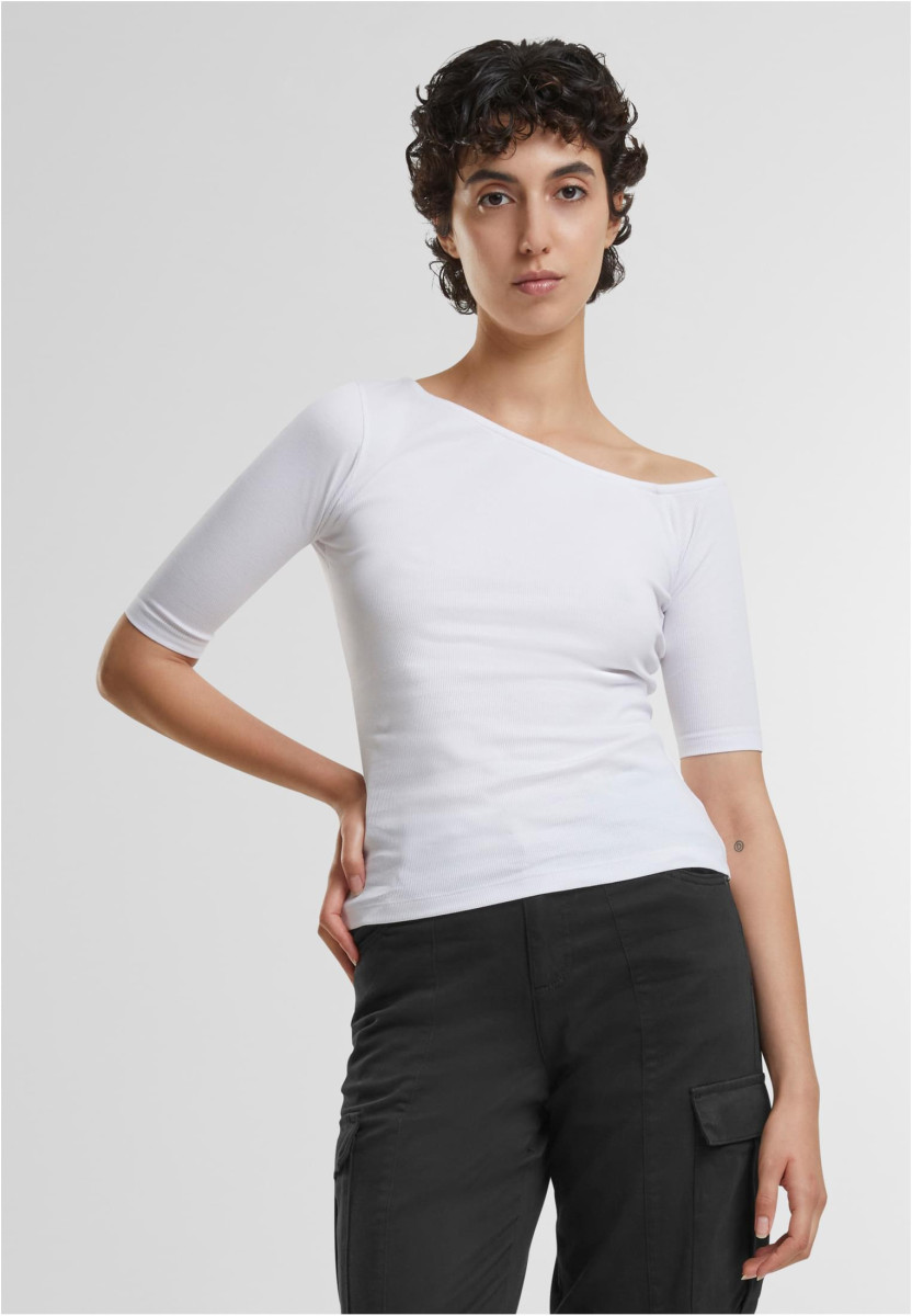 Ladies Organic Asymmetric Rib Tee