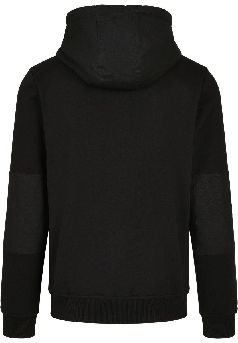 Fabric Mix Zip Hoody