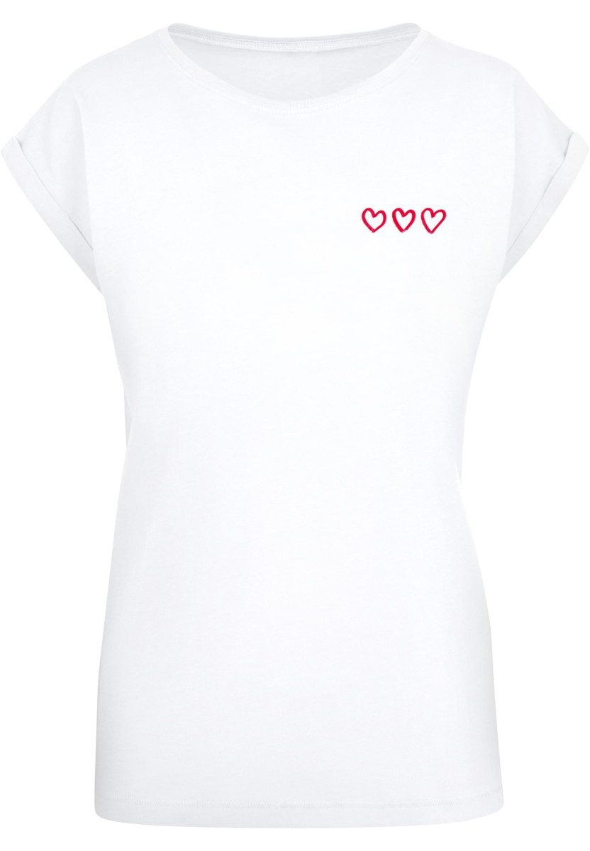 Three In A Row Ladies Extended Shoulder Tee