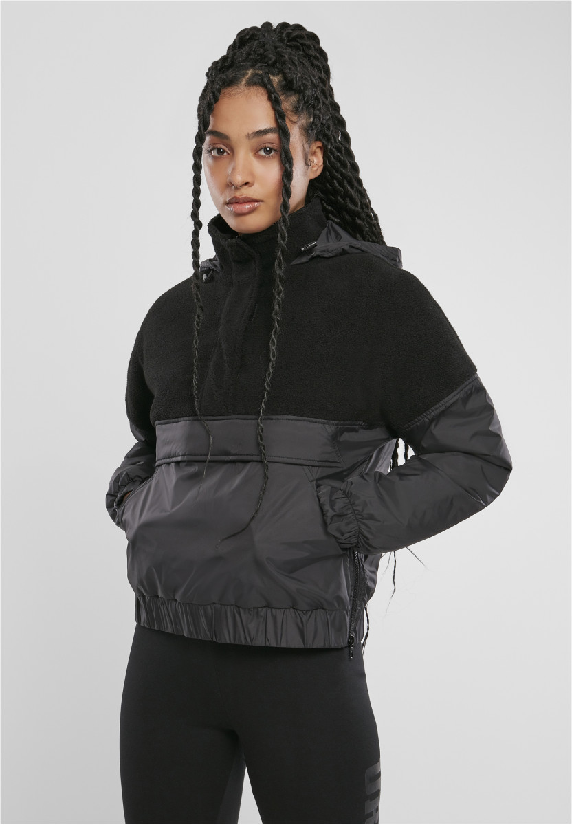 Ladies Sherpa Mix Pull Over Jacket