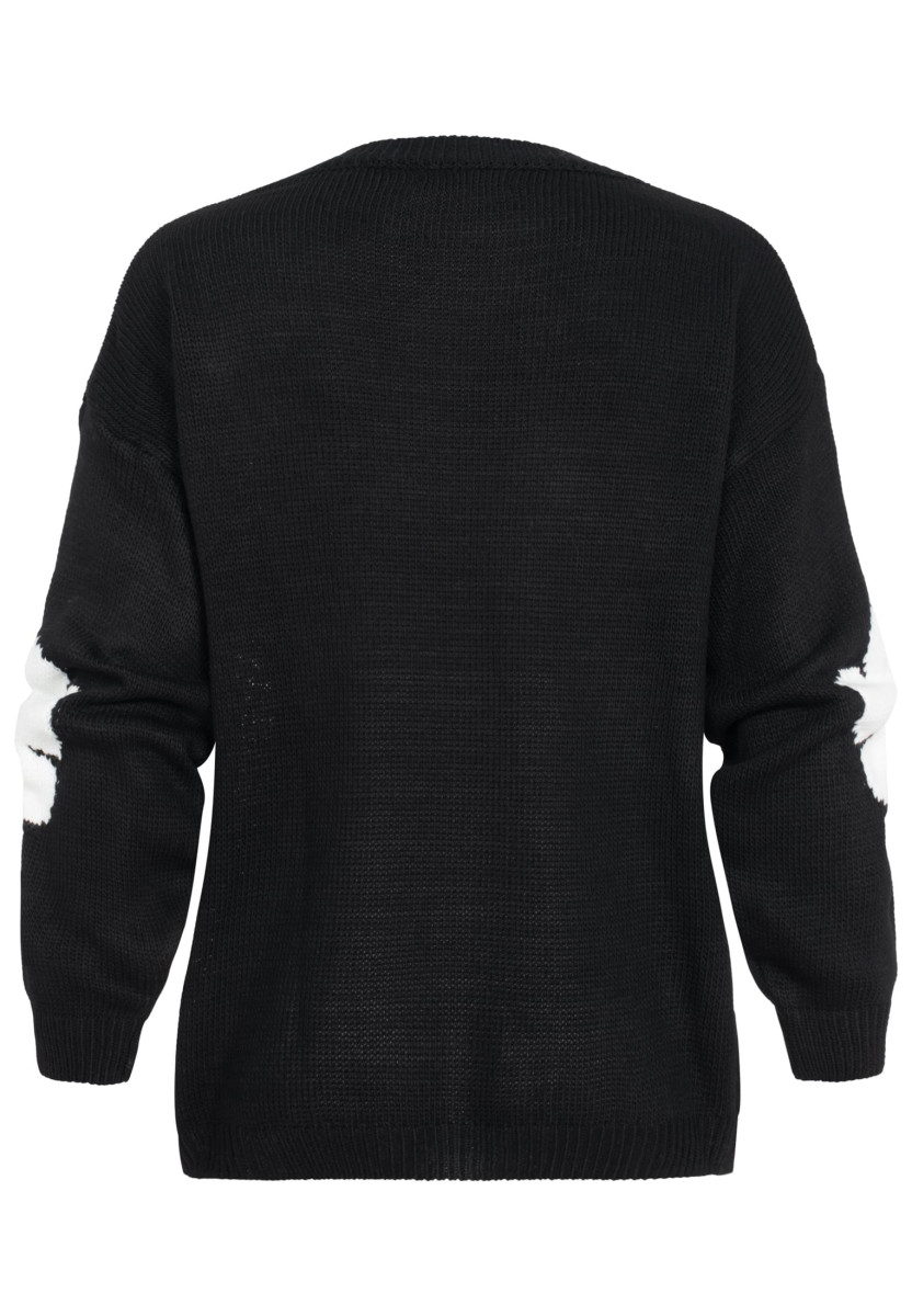 Cloud 5ive Crewneck Knit Sweater with Flowers