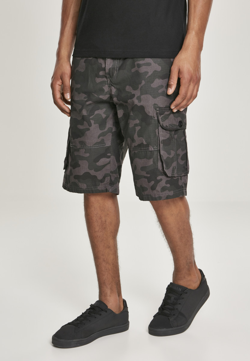 Belted Camo Cargo Shorts Ripstop