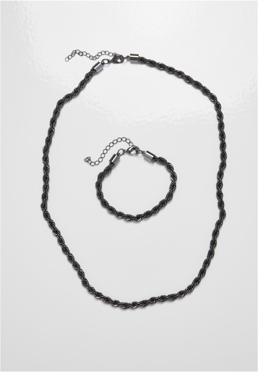 Charon Intertwine Necklace And Bracelet Set