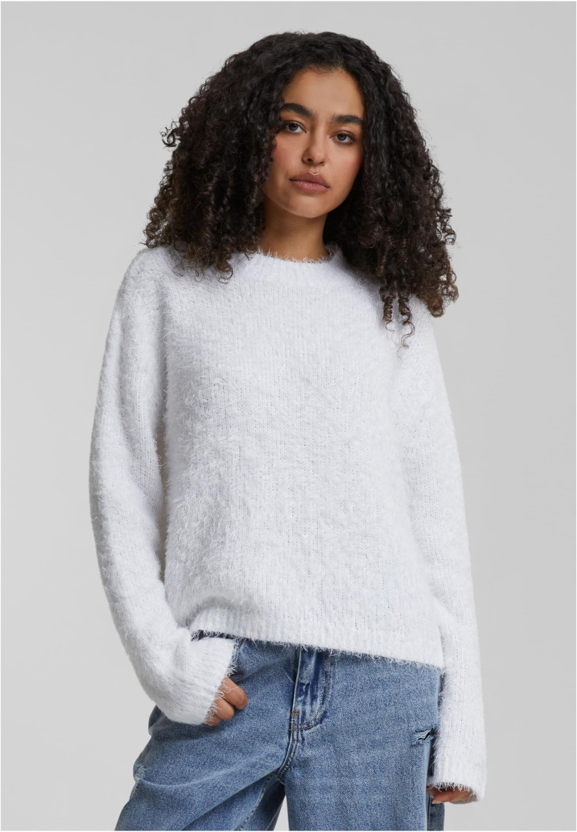 Ladies Feather Mock Neck Sweater