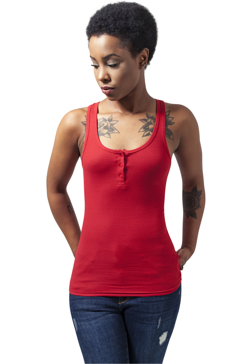 Ladies Button Tanktop